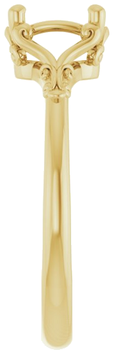 10K Yellow 8x6 mm Oval Solitaire Engagement Ring Mounting (4)