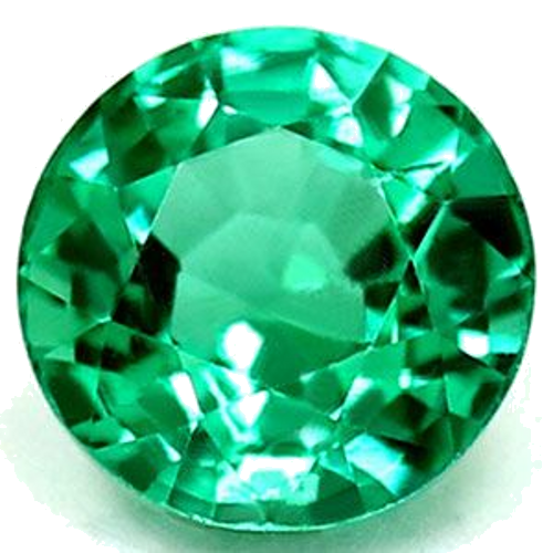 0.5 carat GREEN Round Smaragdas (1)