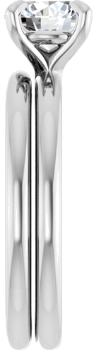 Sužadėtuvių Žiedas „Solitaire“ 417 Baltojo Aukso Round 6.5mm (9)
