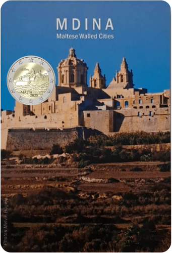 2025 Malta Mdina Fortress 2 Euro Coin BU in Card (2)