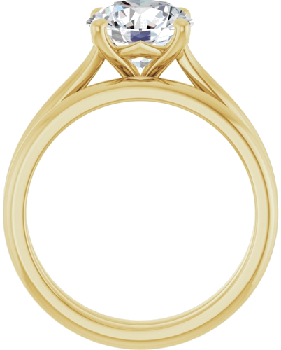 Sužadėtuvių Žiedas „Solitaire“ 18k yellow gold Round 8.2mm (7)