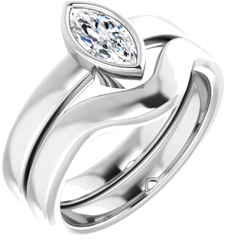 Sterling Silver 8x4 mm Marquise Solitaire Engagement Ring Mounting (6)