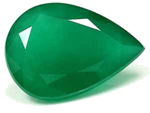 4.28 carat GREEN Pear Smaragdas (1)