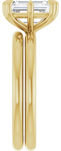 Sužadėtuvių Žiedas „Claw-Prong“ 14k yellow gold Emerald 8mm x 6mm (9)