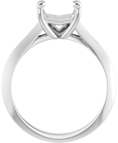 Sužadėtuvių Žiedas „Claw-Prong Solitaire“ 950 Platinos Square 6.5mm (2)