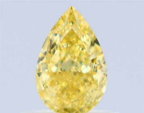0.52 carat Fancy Intense Yellow-VS2 Natūralus Pear Deimantas (1)