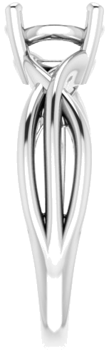 14K White 7.4 mm Round Solitaire Engagement Ring Mounting (4)