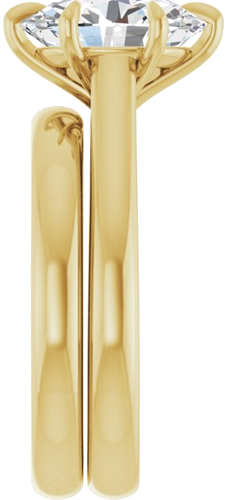 Sužadėtuvių Žiedas „Claw-Prong“ 14k yellow gold Oval 10mm x 8mm (9)