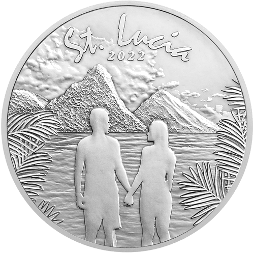 1 oz Meilė 2022 Santa Lucia sidabrinė moneta (1)