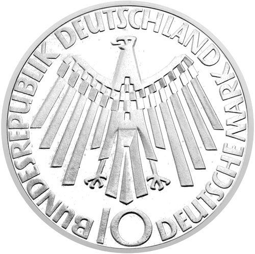 10 Marks Munich Olympics 1972 Germany Silver Coin (2)