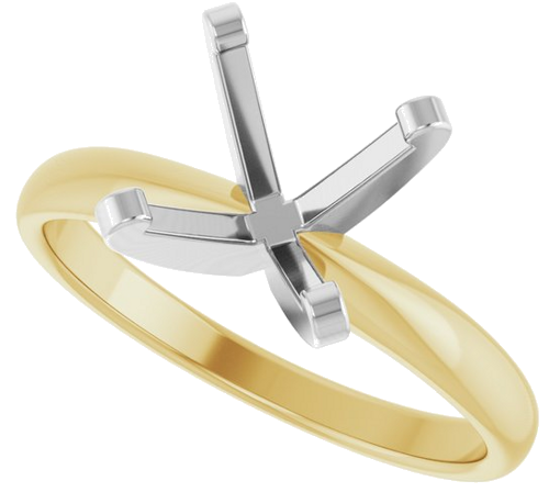 Sužadėtuvių Žiedas „Solitaire“ 14k yellow/white gold Round 9mm (5)