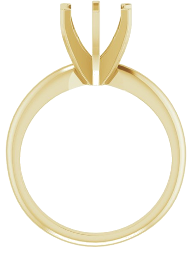 14K Yellow 7.3-7.7 mm Round 6-Prong Solitaire Ring Mounting (2)