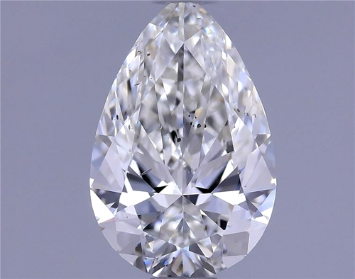 0.74 carat F-SI1 Natūralus Pear Deimantas (1)