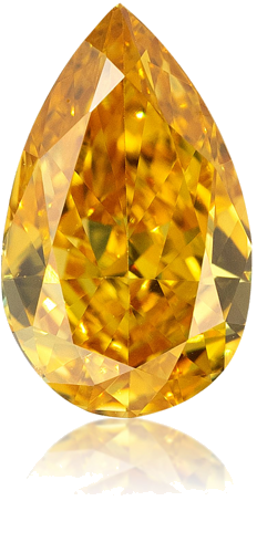 0.31 carat Fancy Vivid Orangey Yellow-VS1 Natūralus Pear Deimantas (1)