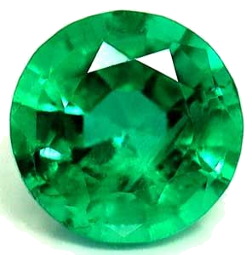 0.42 carat GREEN Round Smaragdas (1)