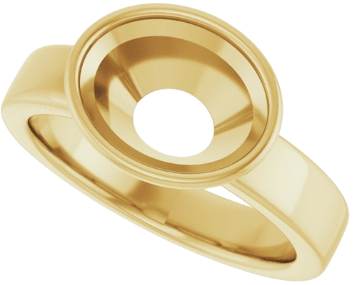 Sužadėtuvių Žiedas „Bezel-Set Solitaire“ 14k yellow gold Oval 10mm x 8mm (5)