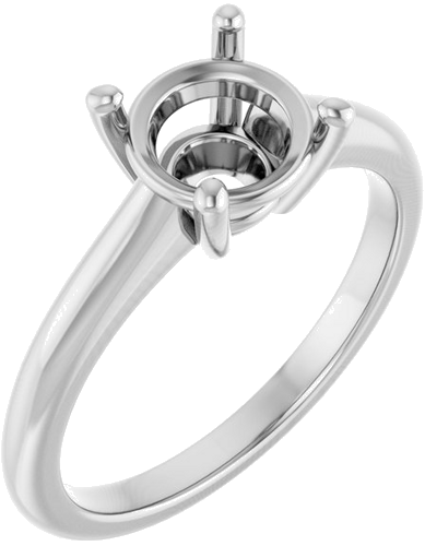 Sužadėtuvių Žiedas „V-End Prong“ 14k white gold Round 7.4mm (1)