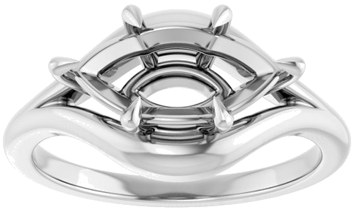 Sužadėtuvių Žiedas „Claw-Prong Solitaire“ 14k white gold Marquise 12mm x 6mm (3)