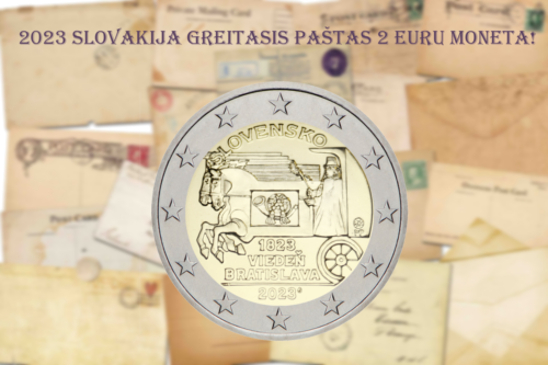 2023 Slovakia Express mail between Vienna and Bratislava 2 euro coin (2)