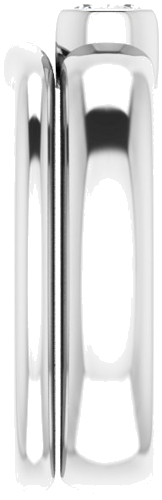 Sužadėtuvių Žiedas „Half Bezel Solitaire“ 585 Baltojo Aukso Round 4.8mm (9)