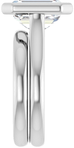 Platinum  10x8 mm Emerald Solitaire Engagement Ring Mounting (9)