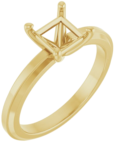 Sužadėtuvių Žiedas „Solitaire“ 14k yellow gold Square 5.5mm (1)
