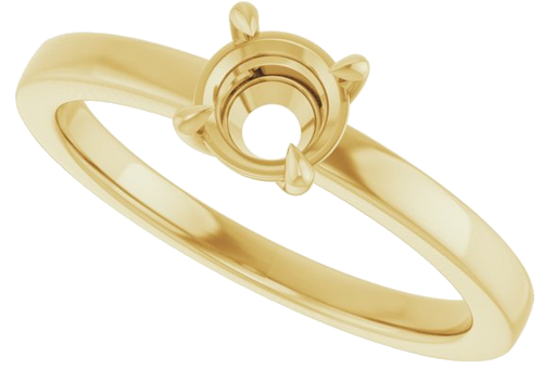 Sužadėtuvių Žiedas „Claw-Prong Solitaire“ 10k yellow gold Round 5.2mm (5)