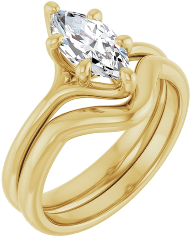 Sužadėtuvių Žiedas „Solitaire“ 14k yellow gold Marquise 10mm x 5mm (6)