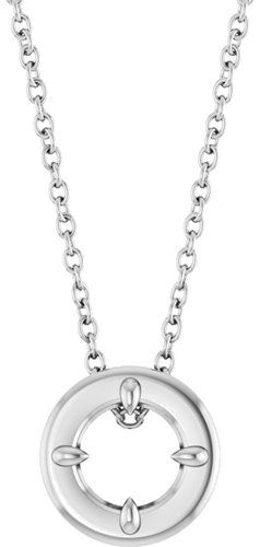 Pakabukas „Claw-Prong Bezel-Style Solitaire“ 14k white gold Round 5mm (1)
