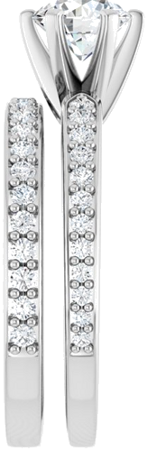 Sužadėtuvių Žiedas „Solitaire“ 14k white gold Round 6mm (9)