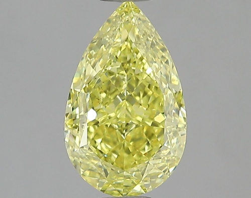 1.21 carat Fancy Intense Yellow-SI1 Natūralus Pear Deimantas (1)