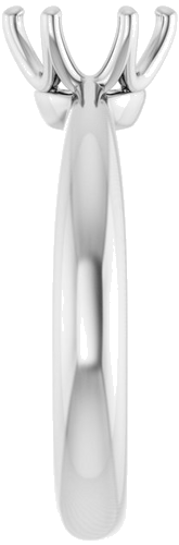 Sužadėtuvių Žiedas „Solitaire Crown-Inspired“ 14k white gold Round 6.5mm (4)