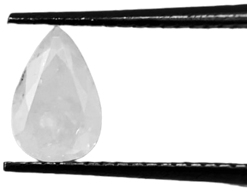 1.0 carat Fancy White-VVS2 Natūralus Pear Deimantas (1)