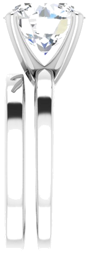 Sužadėtuvių Žiedas „Solitaire“ 417 Baltojo Aukso Round 10mm (9)
