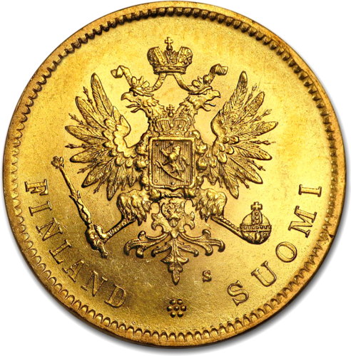 20 Markkaa (1878-1913) Финландия златна монета (2)