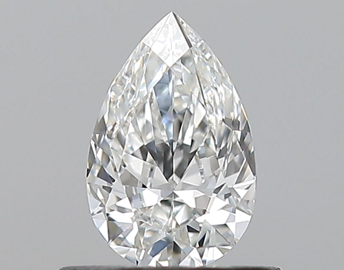 0.5 carat F-VVS2 Natūralus Pear Deimantas (1)
