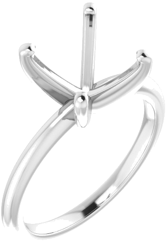 Sužadėtuvių Žiedas „Solitaire“ 585 Baltojo Aukso Round 10mm (1)