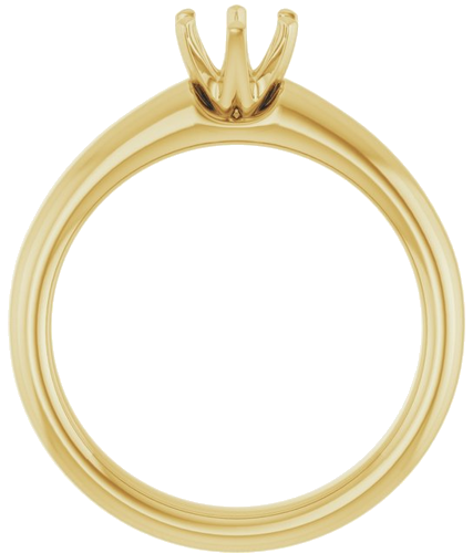 14K Yellow 5.2 mm Round Engagement Ring Mounting (2)