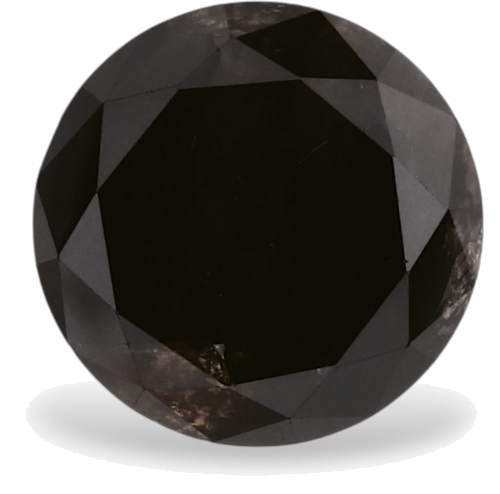 1.14 carat Fancy Black-VVS2 Excellent cut Natūralus Round Deimantas (1)