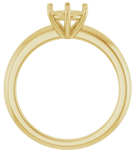 Sužadėtuvių Žiedas 14k yellow gold Round 6.5mm (2)
