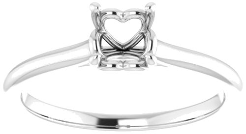 14K White  5.5 mm Round Solitaire Engagement Ring Mounting (3)