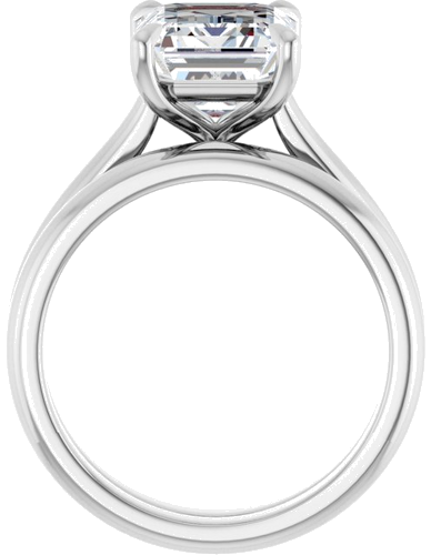 Sužadėtuvių Žiedas „Claw-Prong“ 14k white gold Emerald 10mm x 8mm (7)