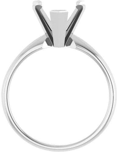 Sužadėtuvių Žiedas „Solitaire“ 14k white gold Heart 8mm (2)