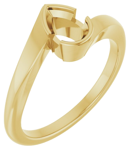 Sužadėtuvių Žiedas „Half-Bezel Solitaire“ 14k yellow gold Pear 6.5mm x 4.5mm (1)
