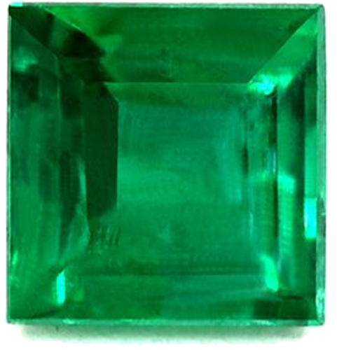0.68 carat GREEN Square Smaragdas (1)