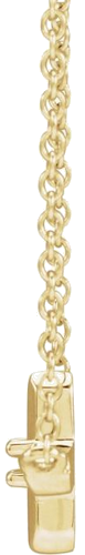 Pakabukas „Family Sideways Cross“ 14k yellow gold Round 1.5mm (2)