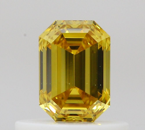 0.5 carat Fancy Deep Yellow-VS2 Natūralus Emerald Deimantas (1)