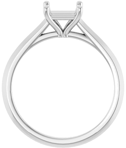 Sužadėtuvių Žiedas „Claw-Prong“ 14k white gold Square 5.5mm (2)
