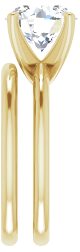 14K Yellow  9 mm Round Solitaire Engagement Ring Mounting (9)