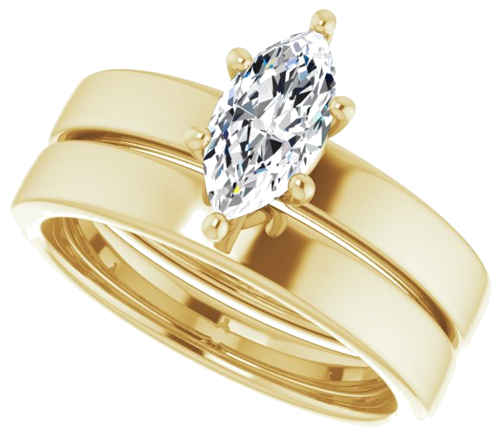 Sužadėtuvių Žiedas „Solitaire“ 14k yellow gold Marquise 9mm x 4.5mm (10)